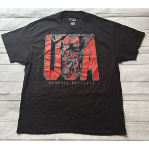 Georgia Bulldogs Majestic Section 101 USA Basketball Net Graphic T Shirt Size XL